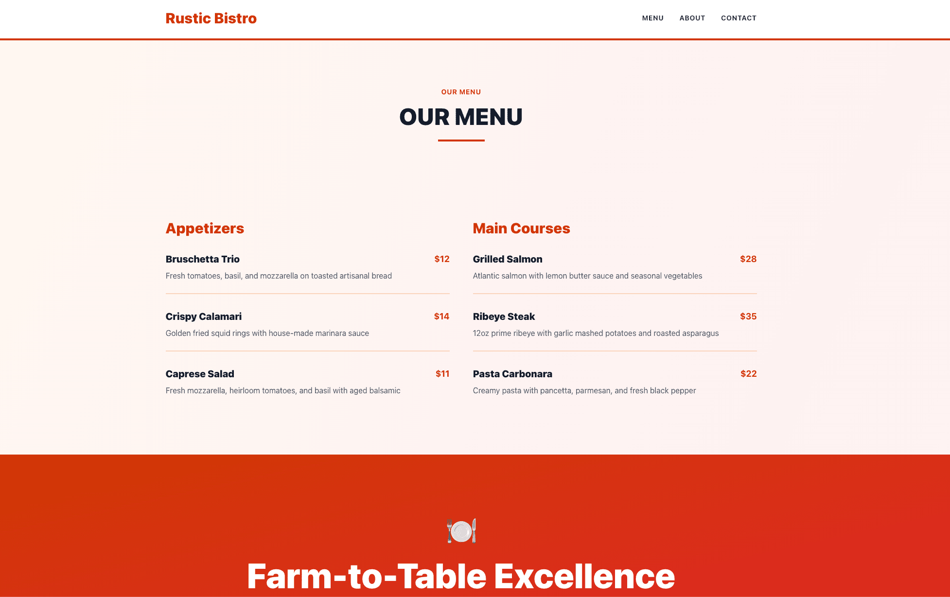 Restaurant Template